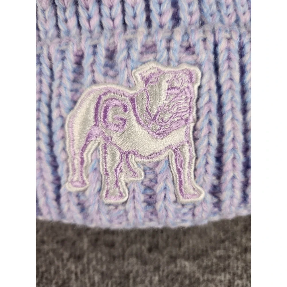 47 Brand Georgia Bulldogs Youth Sweet Mallow Cuff Knit Beanie Pink Lavender Pom